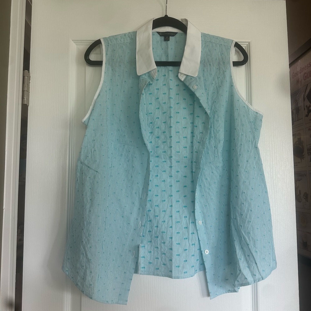 Brooks Brothers Blue and White Button Down Shirt